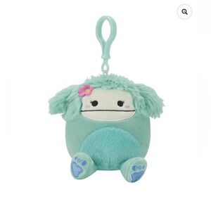 Squishmallows Original 3.5 inch Joelle the Teal Bigfoot with Flower Pin